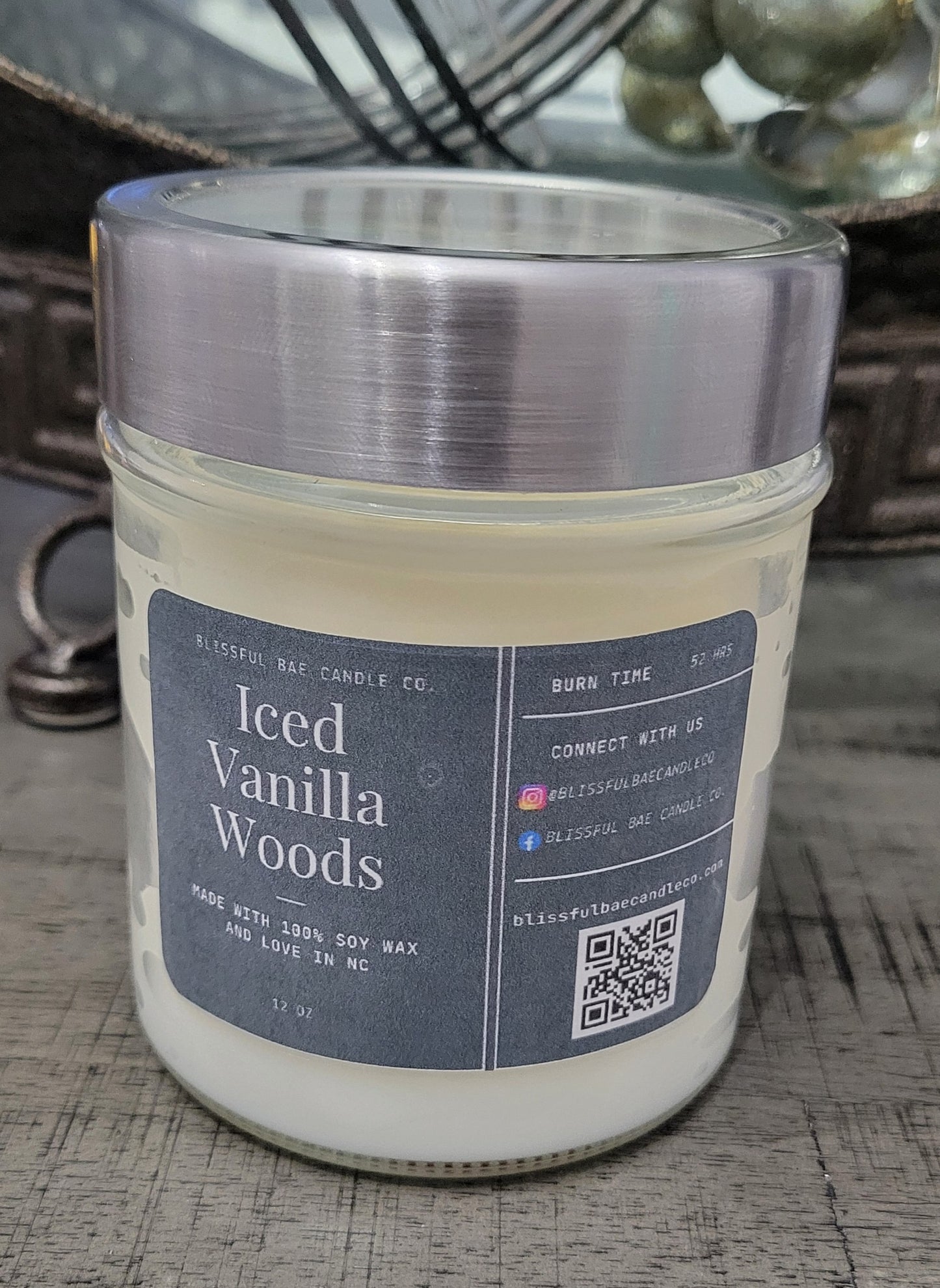Iced Vanilla Woods Soy Candle
