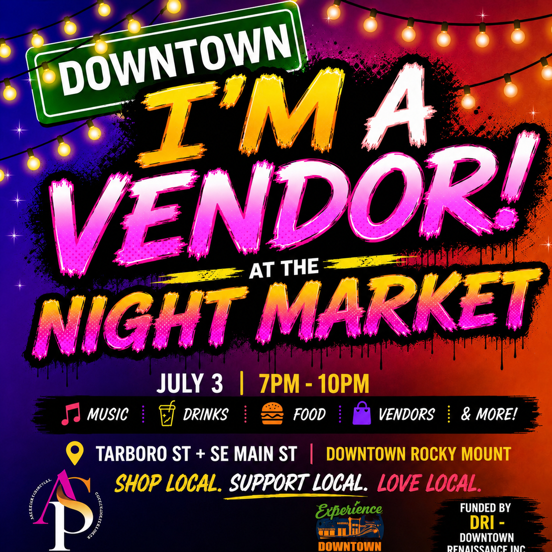 July 3rd | First Friday Downtown Night Market