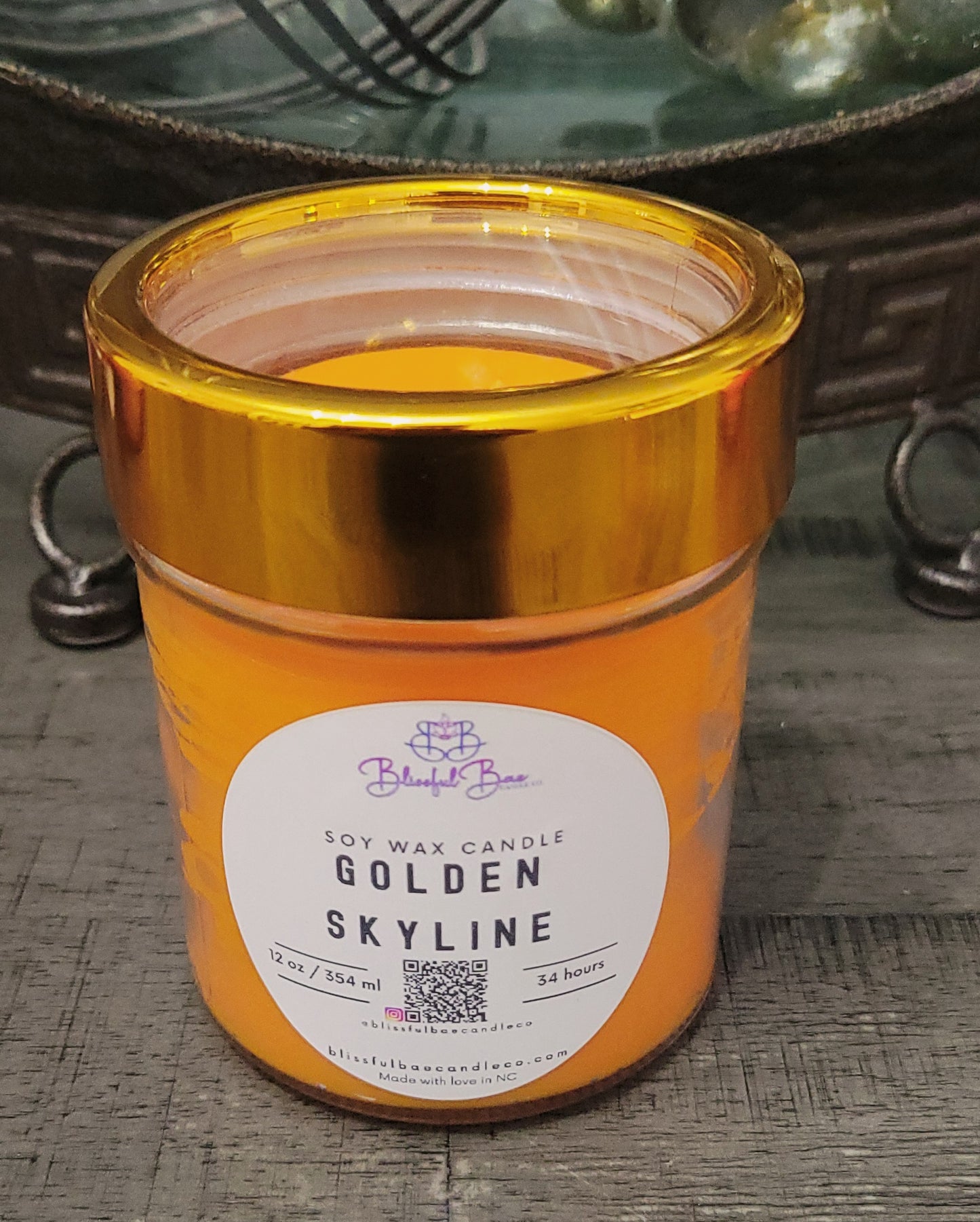 Golden Skyline Soy Candle