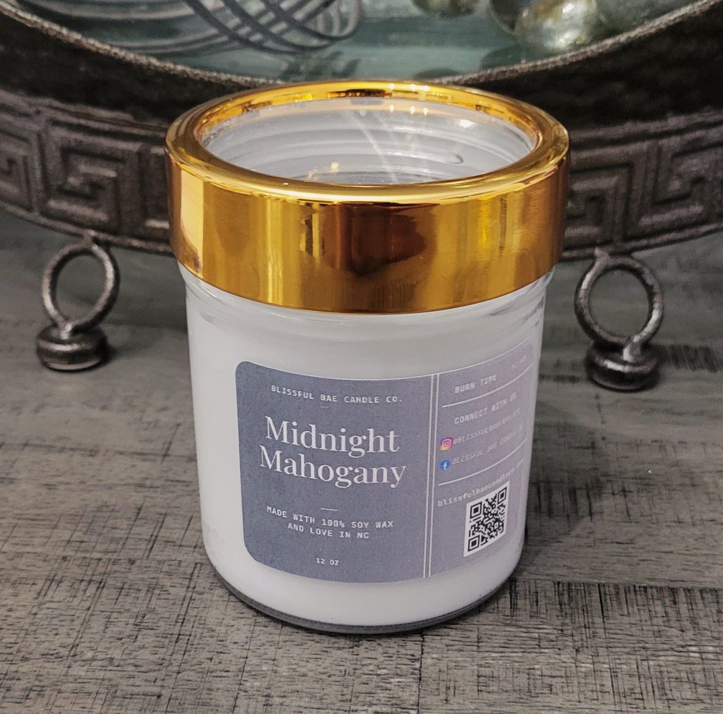 Midnight Mahogany Soy Candle